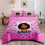Black Girl Magic Comforter Set for Kids & Teens