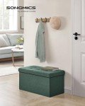 Mazie 30” Folding Storage Ottoman Bench - Retro Green