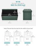 Mazie 30” Folding Storage Ottoman Bench - Retro Green
