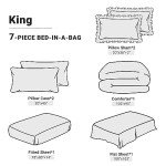 JOLLYVOGUE King Size 7-Piece Bedding Set