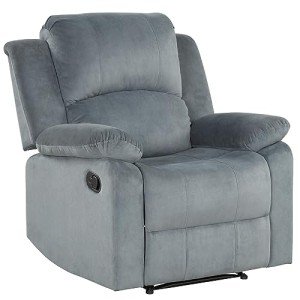 Phoenix Home Soft Fabric Recliner Chair - Grey