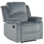 Phoenix Home Soft Fabric Recliner Chair - Grey