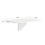 Haotian Wall-Mounted Folding Trestle Desk, White