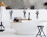 3-Piece Black Metal Flower Wall Art Set