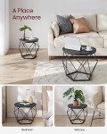 VASAGLE Set of 2 Round Coffee Tables