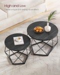 VASAGLE Set of 2 Round Coffee Tables