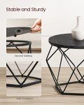 VASAGLE Set of 2 Round Coffee Tables