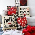 Valentine's Day Heart Throw Pillow Covers Set of 4
