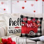 Valentine's Day Heart Throw Pillow Covers Set of 4