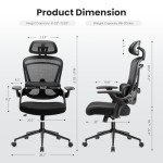 Ergonomic Mesh Office Chair with Adjustable Headrest