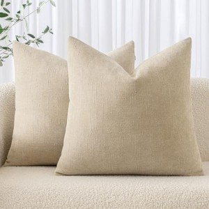 MIULEE Set of 2 Soft Chenille Pillow Covers 18x18