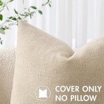 MIULEE Set of 2 Soft Chenille Pillow Covers 18x18