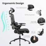 Ergonomic Mesh Office Chair with Adjustable Headrest
