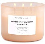 Raspberry Strawberry Vanilla 3-Wick Candle - 15.8 oz