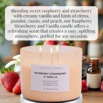 Raspberry Strawberry Vanilla 3-Wick Candle - 15.8 oz