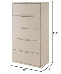 36"W Premium 5-Drawer Lateral File Cabinet