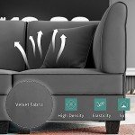 Modular U-Shaped Velvet Sectional Sofa Set