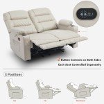 MCombo Electric Reclining Loveseat with Heat and Vibration