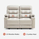 MCombo Electric Reclining Loveseat with Heat and Vibration