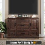 Rustic 48" Farmhouse Buffet Cabinet with Storage