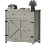 Farmhouse Sideboard Buffet Cabinet with Barn Doors
