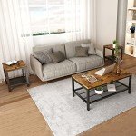Lamerge 3-Piece Industrial Living Room Table Set
