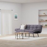 Convertible Memory Foam Futon Sofa Bed - Grey