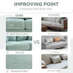 56.7" Loveseat Sofa with Pillows and USB Port