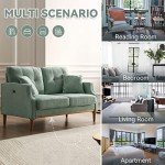 56.7" Loveseat Sofa with Pillows and USB Port