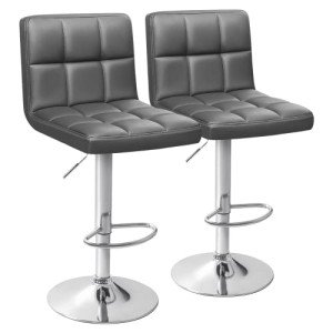 Stylish Adjustable Bar Stools - Set of 2
