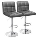 Stylish Adjustable Bar Stools - Set of 2