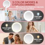 Lighted 30X Magnifying Makeup Mirror with Handle