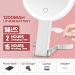 Lighted 30X Magnifying Makeup Mirror with Handle