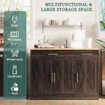 Modern Farmhouse Sideboard Buffet Cabinet with Storage