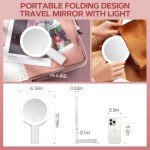 Lighted 30X Magnifying Makeup Mirror with Handle