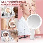Lighted 30X Magnifying Makeup Mirror with Handle