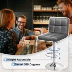 Stylish Adjustable Bar Stools - Set of 2