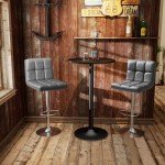 Stylish Adjustable Bar Stools - Set of 2