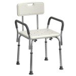 Heavy-Duty Adjustable Shower Chair with Armrests