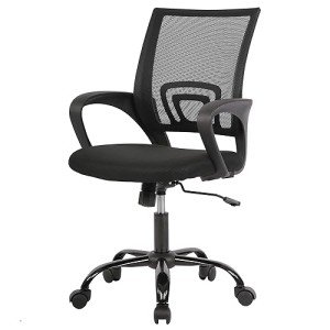 Ergonomic Adjustable Black Office Chair with Lumbar Support
