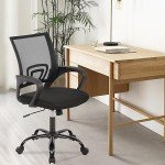 Ergonomic Adjustable Black Office Chair with Lumbar Support