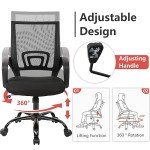 Ergonomic Adjustable Black Office Chair with Lumbar Support