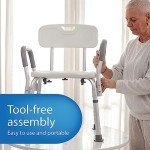Heavy-Duty Adjustable Shower Chair with Armrests