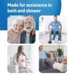 Heavy-Duty Adjustable Shower Chair with Armrests