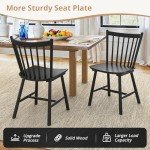 Set of 4 Black Farmhouse Dining Chairs