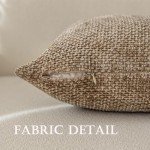 Set of 4 Neutral Throw Pillow Covers 18x18 Inch