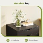 Black 5-Drawer Mobile Storage Dresser with Wheels