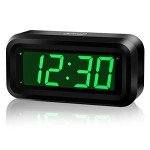 Compact Green LED Digital Wall Clock