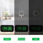 Compact Green LED Digital Wall Clock