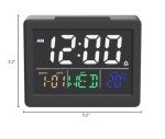 Sleek LED Alarm Clock with USB Charger
